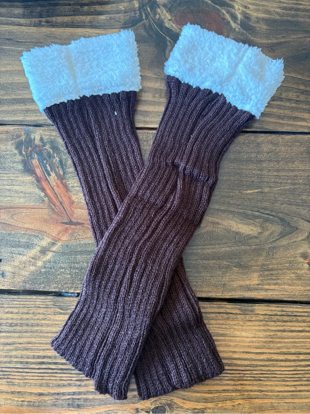 Cozy Brown Leg Warmers